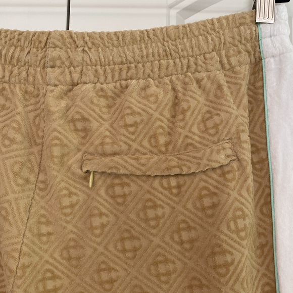 Casablanca Monogram Velour Velvet Track Pants Men's Size L Taupe - Picture 6 of 16
